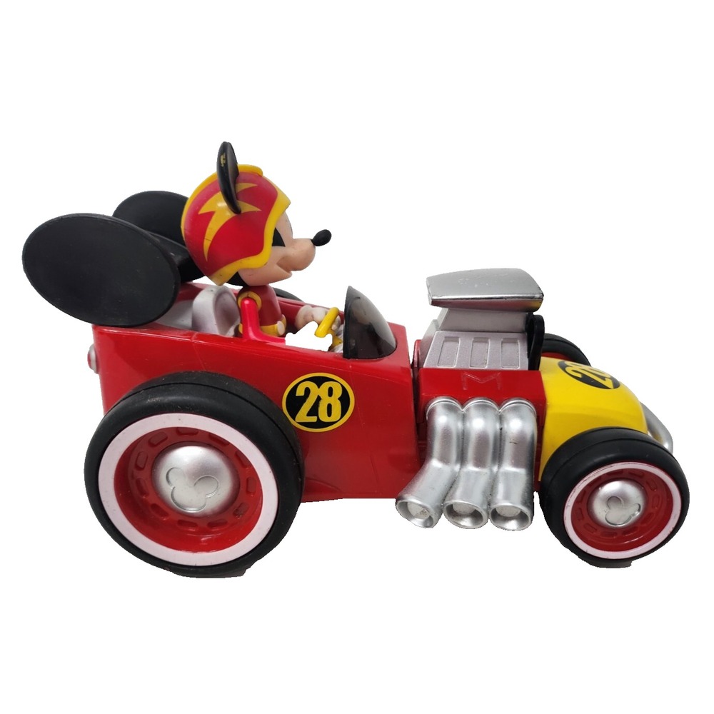 VTG Disney Diecast Mickey Mouse Roaster Racer RC Vehicle Red Mini Car Toy #28